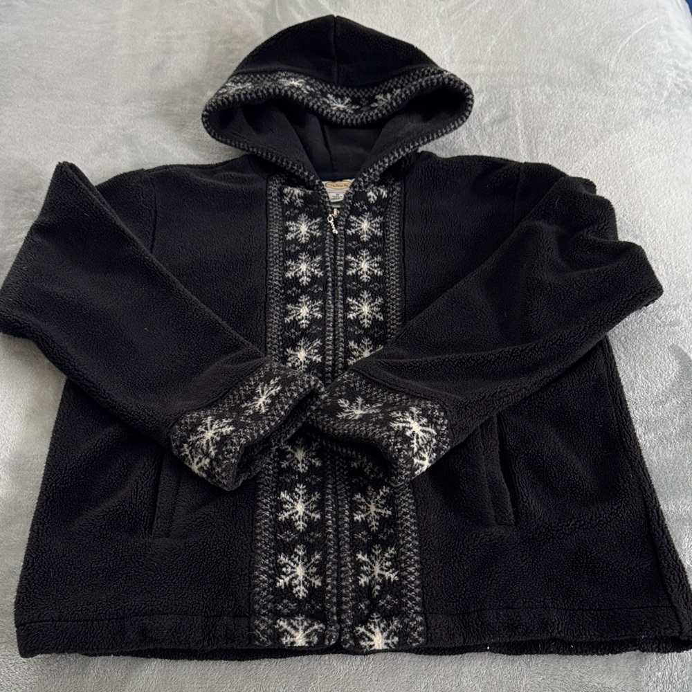 Talbots Black Hooded Jacket